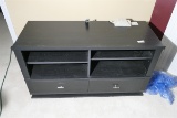 Black Entertainment Stand w/Drawers