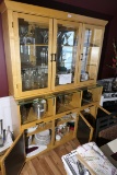 Contents of China Cabinet Lot including china and glass