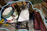 Garden Cart, Shelf, Chairs lot