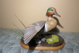 Carved wood and painted duck by Emeric Zuccaro