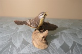 Carved wood and painted bird by Emeric Zuccaro