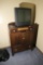 Antique Dresser and Television