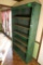 Large Antique Green Shelf Unit