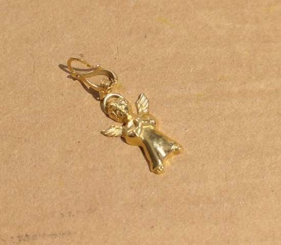 14k gold Angel Pendant