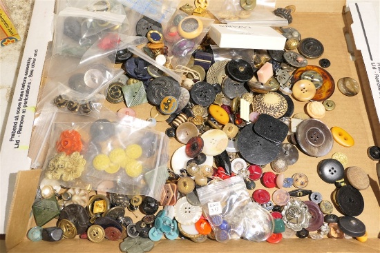 Large Lot of assorted antique buttons