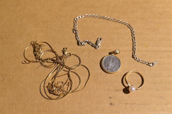 Gold and Sterling Silver Jewelry Lot