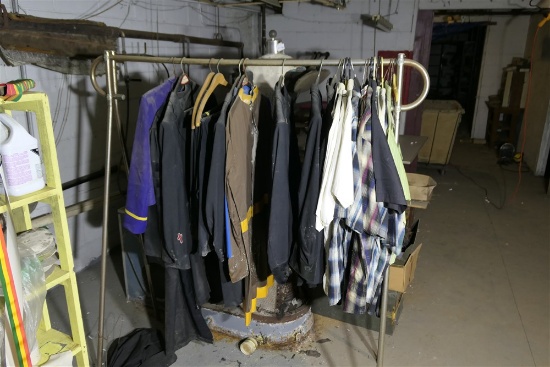 Industrial Clothes rack + Fraternal clothing