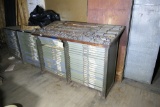Double print cabinet w/Wooden Sorter top + all type