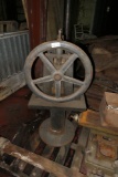 Antique industrial machine w/large base, wheel