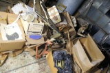 Large pile assorted items in old factory