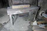 Antique wooden industrial table