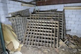 Large qty old wooden sorter bins racks
