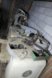 Corner lot Singer parts, large M60 machine, early punch, box of items etc