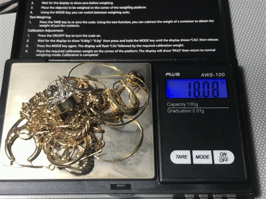 14k gold lot - 18 grams