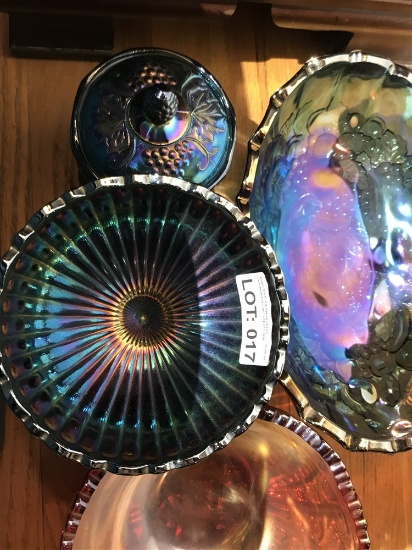 Large grouping of vintage Carnival glass