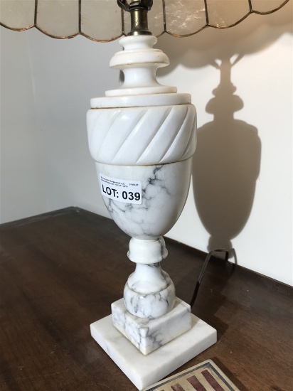 Vintage lamp with marble base