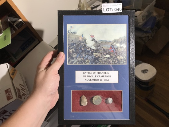 Confederate Civil War Framed Items