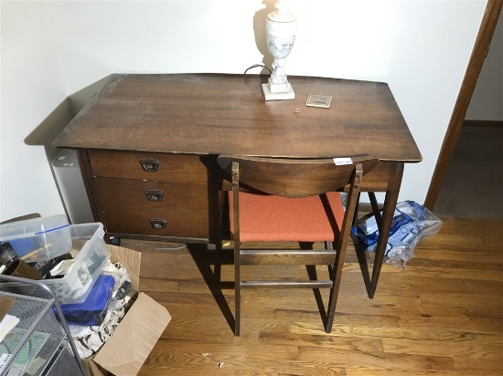 Mid Century Modern Desk & Chair by Bassett Furniture