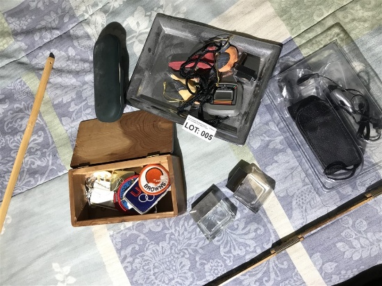 Perfume, old stopwatch, patches etc