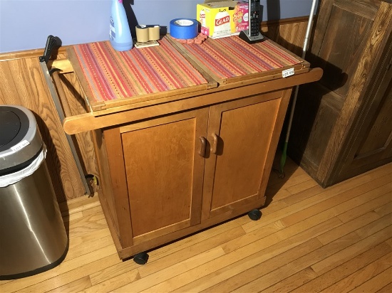 Maple Kitchen Island w/fold out butcher block top