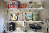 Contents of shelves lot including Sunbeam mixer