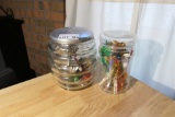 2 Vintage Jars with contents