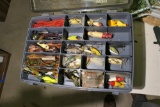 Tackle box filled with old Fishing Lures and more