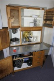 Assorted contents of Hoosier Style Cabinet