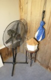 Corner lot - fan, stand, bird house, umbrella