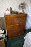 Vintage figured maple dresser