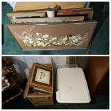 Large lot assorted frames, art items