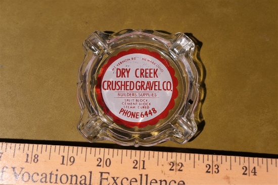 Dry Creek Crushed Gravel Advertising Ashtray