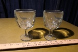 2 Rare Blue Goose Restaurant Buckeye Lake Glasses