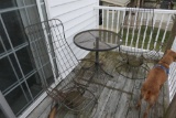 2 Homecrest Mid Century Wire Patio Chairs + Table