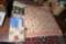 Lot of 4 old quilts including unusual pink