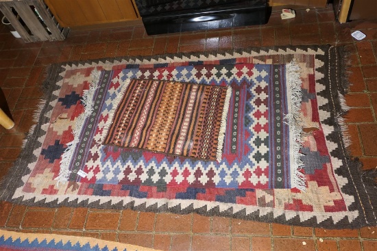 Group lot of 3 Persian or Middle Eastern rug or carpets