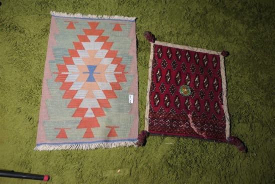 2 Vintage Middle Eastern or Persian Hand Knotted rug or carpets