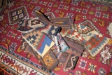 Group of several flat woven Middle Eastern Rugs