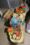 Large Group of Assorted Old Fisher Price Toys and accessories
