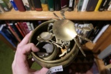 Antique Russian kettle, Chinese brass pot, crab etc