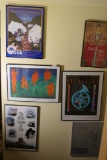 Group of assorted framed exhibition posters etc