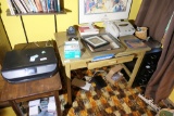 Items on and under desks, file cabinet