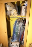 Contents of closet including letter jackets, clothing etc