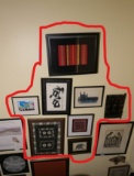 Group of international framed artwork and more