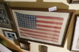 Vintage framed 48 star flag