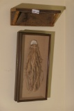 Hanging shelf + Maidu Native American doll