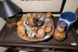 Bowl full of Native American pottery etc