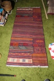 Unusual Vintage Middle Eastern or Persian hand knotted rug or carpet