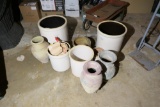 Group Lot of Stoneware crocks and more