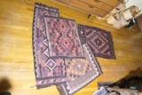 Group Lot of 4 Middle Eastern or Persian Hand Knotted rug or carpets